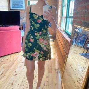 Green Floral Reformation Dress
